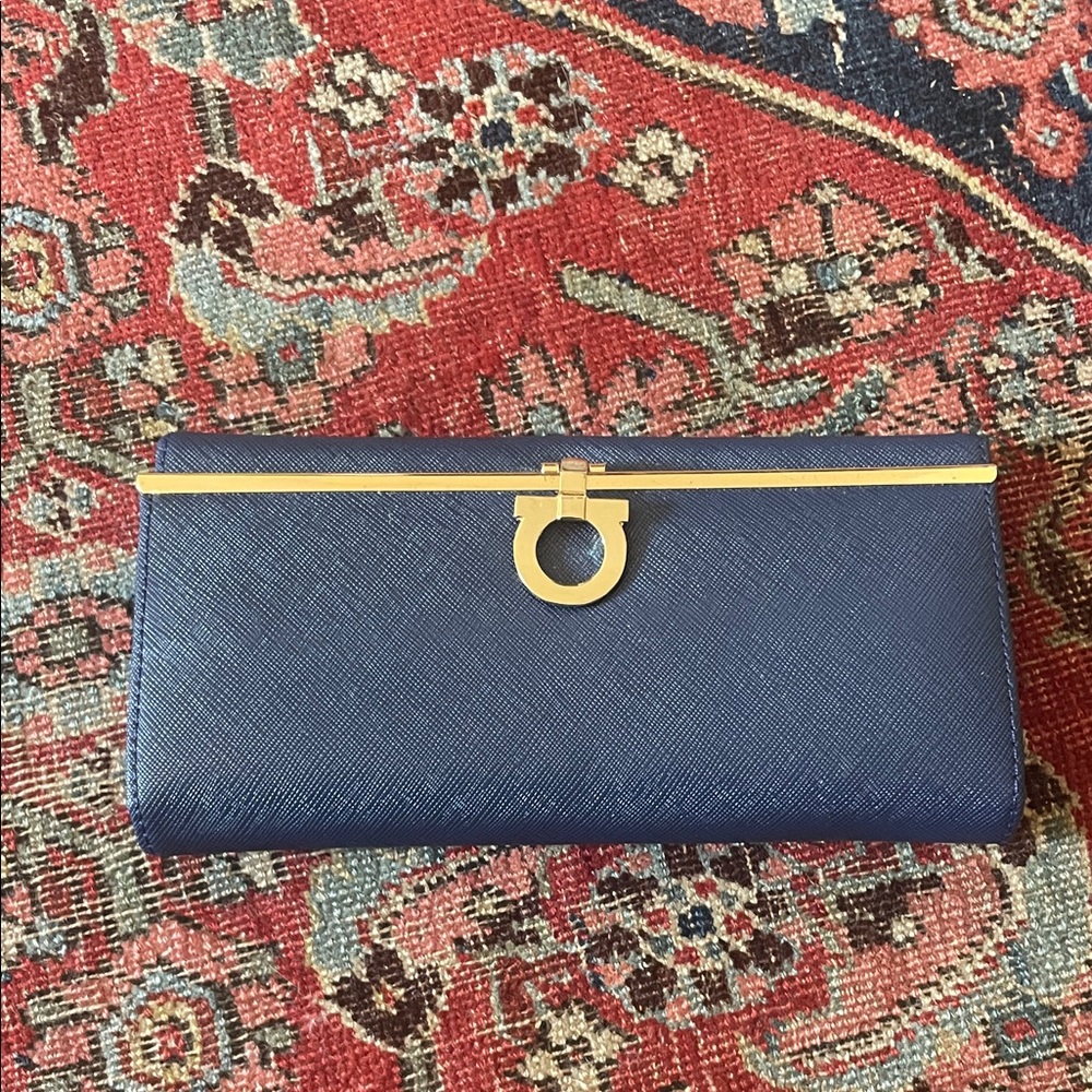 Salvatore Ferragamo Navy Wallet